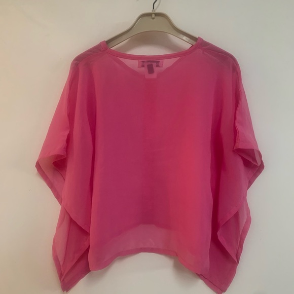 Flowers By Zoe Sheer Poncho Blouse - Picture 7 of 8